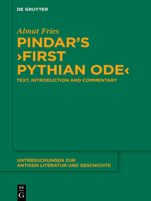 cover image of Pindar's ›First Pythian Ode